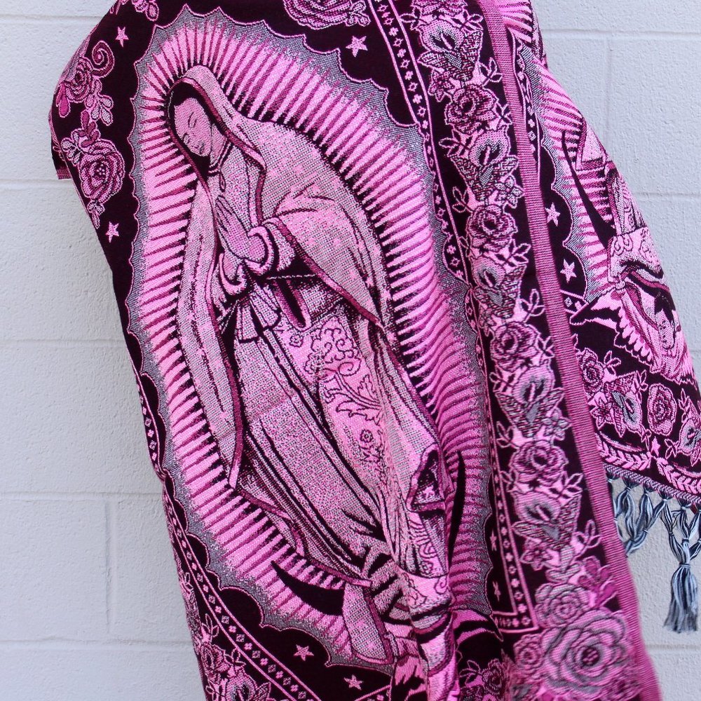Our Lady of Guadalupe Shawl Mexican rebozo